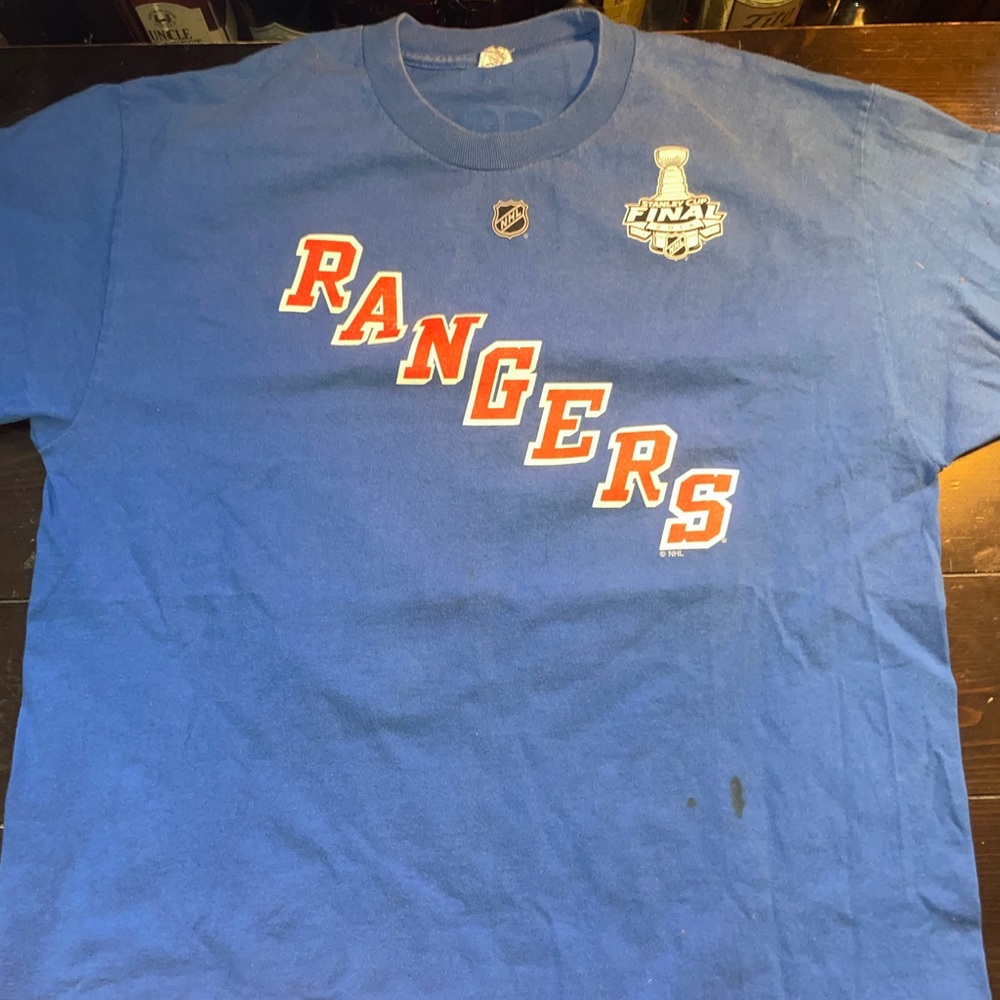 NEW YORK RANGERS REEBOK 2014 STANLEY CUP ZUCCARELLO TEE - SIZE MEN'S large